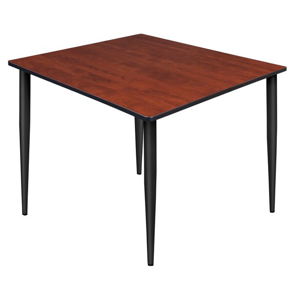 Regency Kahlo Square & Round Tables, 48 W, 48 L, 29 H, Wood, Metal Top, Cherry TPL4848CHBK - main